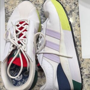 Adidas Women’s White, Green, and Yellow Sneakers
